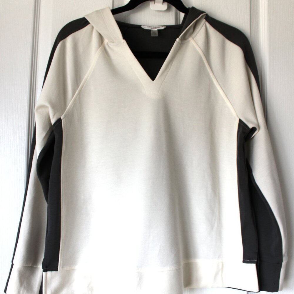 Cable & Gauge M Colorblock Hoodie - Soft Neutral Spring Loungewear ☁️
